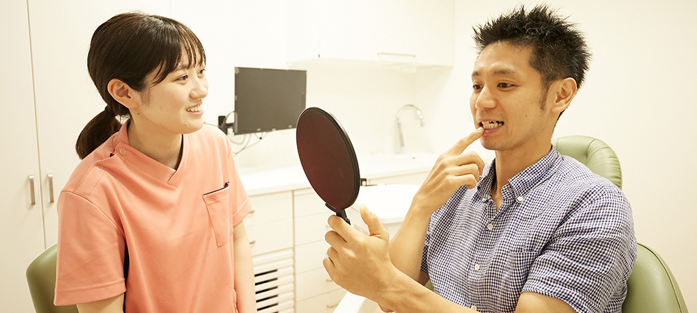歯科衛生士担当制と丁寧な説明の外観